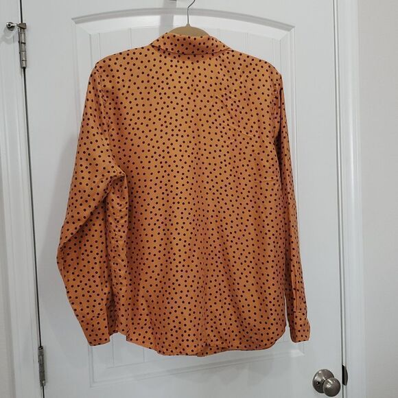Jones of New York 100% silk blouse Polka Dot , XL - Picture 5 of 5